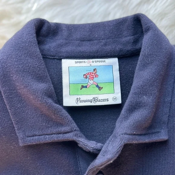 Men's Cotten Roses over shirt Navy - Picture 2 of 3